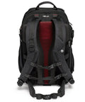 Back view of Pro Photo Backpack For Camera Gear Loadout With Four Access Points Front And Side Entry Triple Mode Interior Interchangeable Dividers