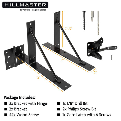Heavy Duty Gate Corner Brace Kit With Anti Sag Bracket Built Tough Adjustable Frame Hardware For Wooden Fences Driveway Gates Shed Doors Corral Gates Wood Windows And More