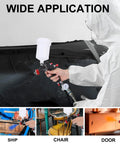 Top Tier LVLP Air Spray Gun Kit With Four Quick Swap Tips And A Roomy Six Hundred Milliliter Cup in use for diverse applications.