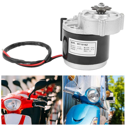 350W 12V DC Brushed Motor With 9T Gear Reduction For DIY Electric Bicycle And Scooter, 3000 RPM High Speed with scooters