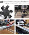 Slab Flattening Router Bit With Half Inch Shank And Six Wing Design For Fast Wood Surfacing, shown in use on CNC machine