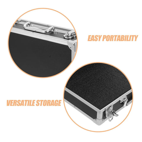 Portable Aluminum Tool Box With Lightweight Alloy Construction showing secure latch and corner details