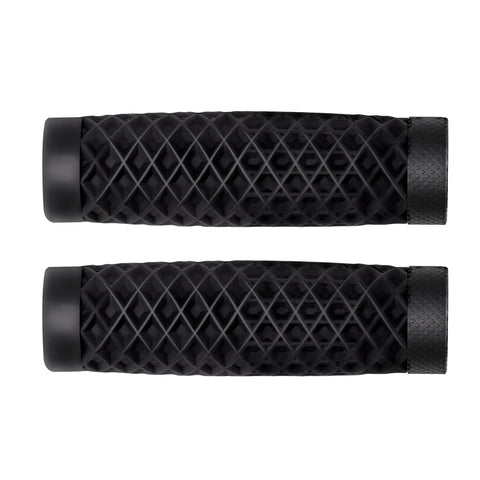 Seven Eighths Inch Bike Grip For Beach Cruisers And All Terrain Bikes Black 125mm Round Handlebar Grip side view