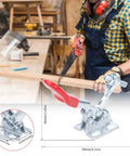 Heavy Duty 4 Pack Quick Release Toggle Clamps For Woodworking And Welding Projects with red handle in woodworking setup.