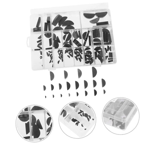 135 Piece Woodruff Key Set Carbon Steel Semicircle Keys For Pulleys And Drive Shafts in plastic case