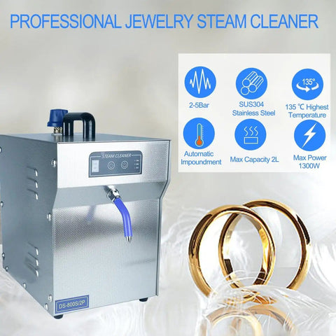 Pro Grade Jewelry Steam Cleaner That Powers Through Rings Watches And More 2L Stainless Steel Tank 1200W High Pressure Steam Up To 135C Adjustable 2 To 5 Bar For Diamond Gold Silver Sunglasses And Scalpel Auto Cleaning next to gold rings