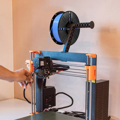 Heavy Duty Extension Cord Reel With Pro Grade Industrial Plastic Build Tangle Free Winding on 3D printer arm