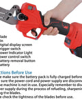 Rechargeable Electric DIN Rail Cutter Tool With Double Groove For 35mm Wide And 7.5mm High Aluminum And Steel Rails Portable Pro Grade Cutter For Clean Fast Professional Cuts, handheld red cutter with battery