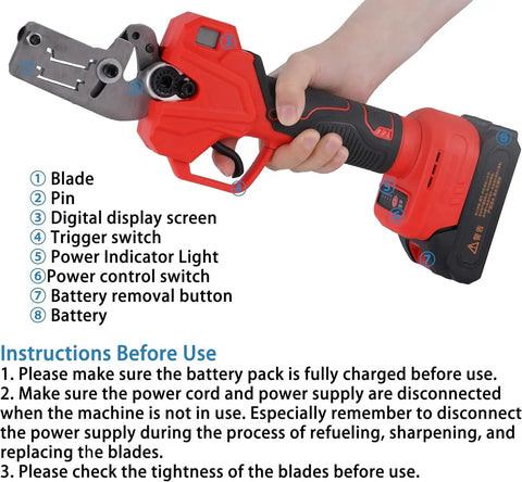 Rechargeable Electric DIN Rail Cutter Tool With Double Groove For 35mm Wide And 7.5mm High Aluminum And Steel Rails Portable Pro Grade Cutter For Clean Fast Professional Cuts, handheld red cutter with battery
