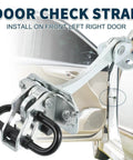 Fiat Doblo Cargo Van Door Check Strap Front Left And Right Doors, Heavy Duty Door Hinge Limiter With Dampened Soft Close