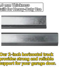 Heavy Duty 2mm Steel Garage Door Track Rails With R12 Radius Curved Design, Horizontal Tracks For 7 Foot High Doors, 2 Inch RolleSystem Compatible, 8.5 Feet Total Length, Residential And Commercial Replacement For Smooth, Reliable Operation