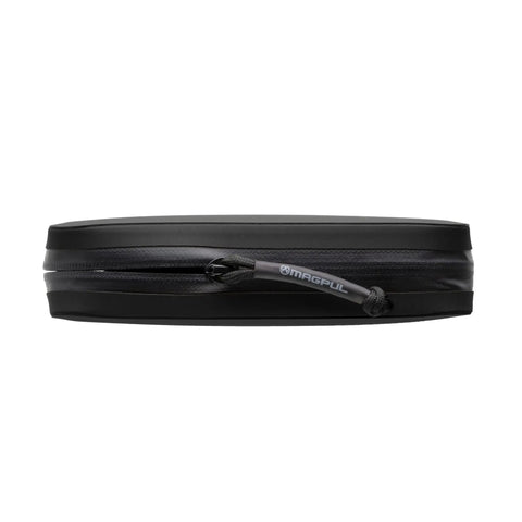 Side view of DAKA Utility Organizer Compact SemiRigid Case For Gear And Electronics Weather Resistant Heavy Duty Pouch Black