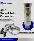 360 Degree Swivel Joint For 1 Quarter Inch Airless Spray Guns Hose Connector, nickel-plated connector on airless gun hose
