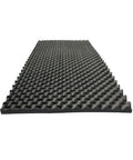 Killer Black Egg Crate Acoustic Foam Panels For Hella Effective Room Soundproofing And Pro Studio Vibe Tweak Featuring Thick High Quality Padding For Flawless Audio Control, 48x24x2 inch black polyurethane panel.