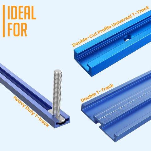 Track Bolts Kit 40 Pieces 1/4-20 For T Slot Tracks Four Lengths 2-1/4 In 1-1/2 In 1-1/4 In 1 In with T-slot tracks and bolt