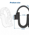 Two Piece Gun Rack Mount Kit For Rigid MOLLE Panels With Quick Release Rubber Straps showing dimensions
