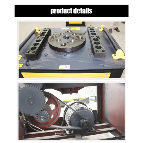 Heavy Duty Portable Rebar Bender For Steel Bar Bending And Metal Fabrication Knucklebuster Design view of bending plate and internal gears.