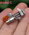 Compact Two Phase Four Wire Mini Linear Actuator With Planetary Gearbox Ball Bearing Screw 8Mm 12Mm Stroke Stepper Motor Kit close-up in hand.