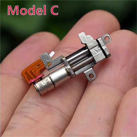 Compact Two Phase Four Wire Mini Linear Actuator With Planetary Gearbox Ball Bearing Screw 8Mm 12Mm Stroke Stepper Motor Kit close-up in hand.