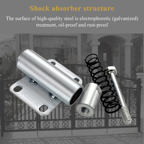 Heavy Duty Spring Loaded Gate Caster Wheel Retractable Shock Absorbing Swivel Roller For Garden Fences And Wood Gates Shock absorber components.