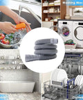16.4 Ft Universal Washing Machine Drain Hose Extension Kit displayed with sink, washing machine, bathtub, and dishwasher setups.