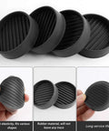 4 Pack Rubber Caster Cups For Furniture 2x2 Round Rubber Feet Non Slip Pads For Hardwood Floors Bed Stoppers To Prevent Sliding