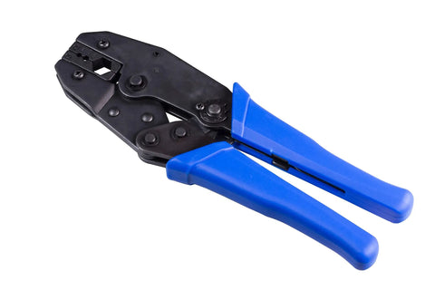 Ratcheting Coax Crimp Tool For 400 Series Cables LMR 400 RG 8 RG 9 With Removable Die Set And 0.100 Inch 0.128 Inch And 0.429 Inch Cavities