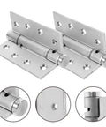 Self Closing Door Hinges 4 Inch Aluminum Alloy Spring Loaded Door Hardware Set For Home Use Two Pack with close-up details