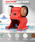 Badass Cordless Bench Grinder And Polisher With Killer 5500 Rpm thrust featuring suction cup base for stable use on smooth surfaces.