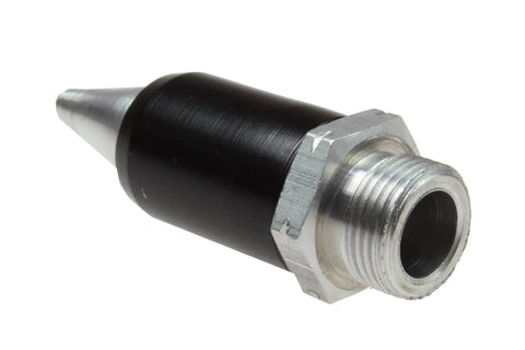 High Flow Blow Gun Tip With One Eighth Inch Male NPT Aluminum Typhoon Replacement Tip With Black Anodized Sleeve For Corrosion Resistant