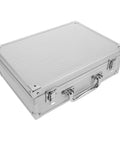 Top view of Workhorse Aluminum Toolbox Organizer With Heavy Duty Lock And Molded Foam Inserts Portable Stash Case.