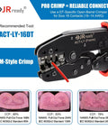 ACT-LY-16DT crimper tool for DT Waterproof Automotive Connector Kit, 372-Piece Set for actuator diameter handling.