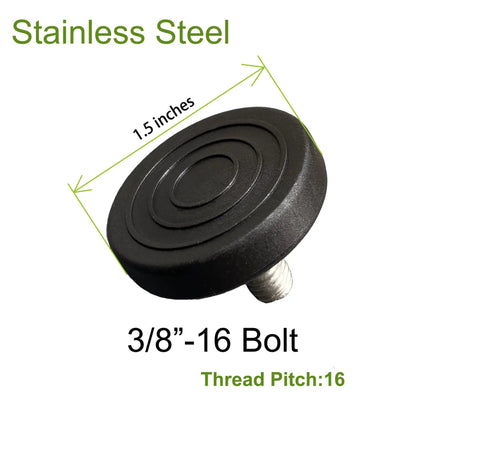 Super Strong Stainless Steel Adjustable Furniture Levelers Pack Of Eight With One Point Five Inch Base Heavy Duty Build