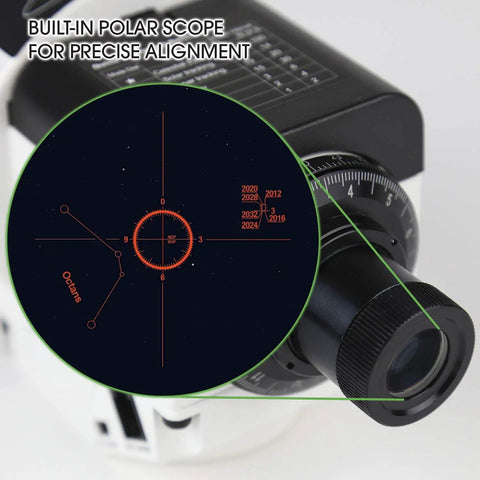 Motorized Night Sky Tracker For DSLR Cameras On The Go Portable Astro Imaging Rig with built-in polar scope for alignment.