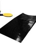 Ready To Run Automatic Stretch Wrap Machine With Loading Ramp Includes Built In Scale Weighs 5000 Pounds Prints Thermal Labels Instantly with black loading ramp