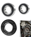 Heavy Hitter Washer Bearing And Seal Kit For Samsung Front Load Washers featuring two solid bearings and a tub seal.