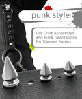359 Piece Punk Spikes And Studs Kit In Zinc Alloy Silver Cone Spikes And Rivets Eight Sizes For DIY Leather Clothing Jackets