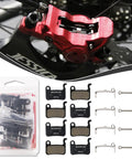 Disc brake pads kit with 4 resin pads for mountain and road, featuring Grippy Long Lasting Bike Disc Brake Pads Kit With Resin Semi Metal And Sintered Options For Mountain Road And E Bike Rides Compatible With Zoom And Shimano Deore XT XTR SLX Saint Alfine.