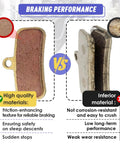 Comparison of high-quality vs inferior basin brake pads for Sur Ron Light Bee X S Segway X160 X260 Talaria Sting MX3 MX4