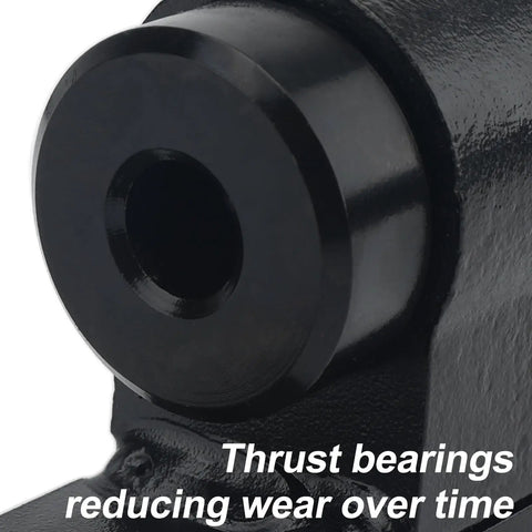 Close-up of sealed thrust bearing in Rock Solid Heavy Duty Bolt On Gate Hinges featuring zero fuss sealed bearings.