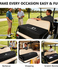 Golf Cart Storage Bag And Accessories For 2 Plus 2 Seats Heavy Duty Cargo Box With Strong Buckles And Adjustable Straps Fits Yamaha