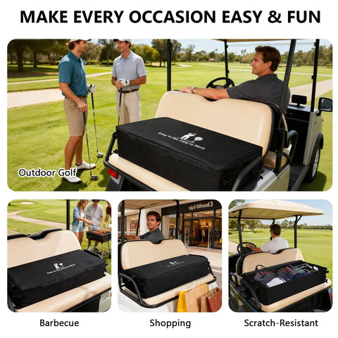 Golf Cart Storage Bag And Accessories For 2 Plus 2 Seats Heavy Duty Cargo Box With Strong Buckles And Adjustable Straps Fits Yamaha