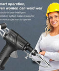 Internally Heated 8 Piece Welding Tool Set With 60W Soldering Iron And Soldering Gun Ceramic Heating showcased with female welder
