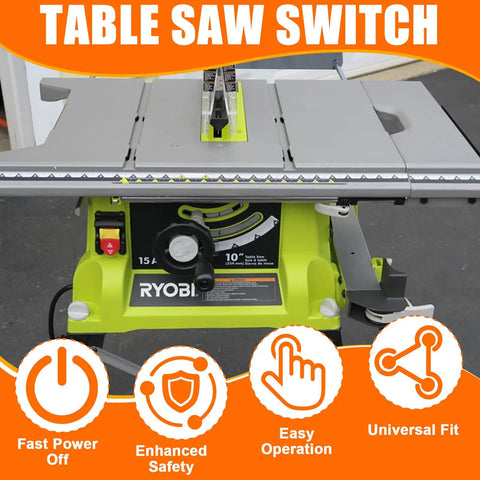 No Sweat Table Saw Paddle Switch Replacement With True Dual Voltage 125V And 250V Support four terminal hookup on a table saw.