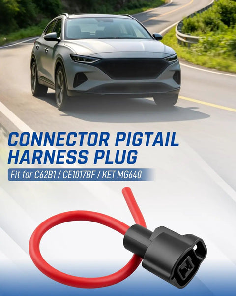 Premium Heavy Duty One Pin Pigtail Plug Harness With 10 Awg Wire For C62B1 Ce1017BF Ket Mg640 Connectors on a road.