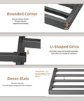 Straight Up Heavy Duty Queen Bunkie Board Delivers Rock Solid Metal Support with rounded corners and dense slats for mattress support.