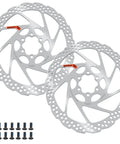 2 Pack 180mm Disc Brake Rotors for MTB BMX 12 Bolts Vacuum Coating Tech Center Hole 44mm Durable Bicycle Brakes Rotors