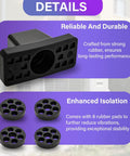 Close-up of 8 Pack Rubber Vibration Isolator Mounting Brackets, showing durable rubber material and anti vibration pads.