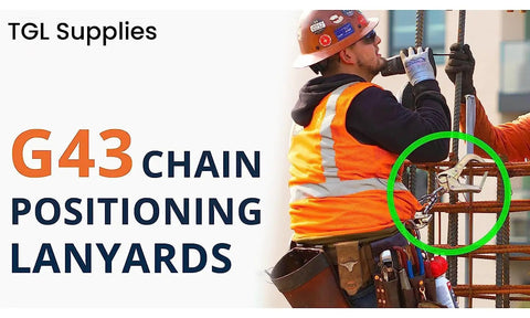G43 Chain Positioning Lanyards with Heavy Duty Alloy Steel links for secure marine rigging use.