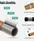 Diagram of Imitation Wood Grain Ball Curtain Rod Set with Brackets Built Tough 1 Inch Adjustable Drapery Rods for Windows
